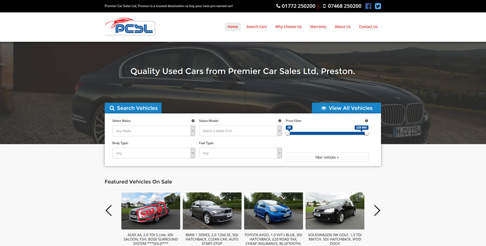 Premier Car Sales Ltd Web Leap Solutions Limited